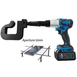 Herramienta Perforadora Solar Portátil de Iones de Litio de 21 V Sin Escobillas (Abertura de 9 mm) Perforación Eficiente Instalación de Acero en Sección C Azul - Product Image 1