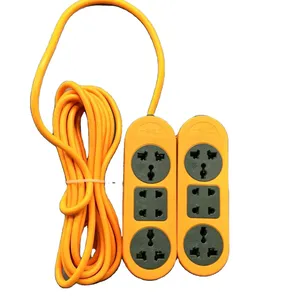 Factory Customized Orange Copper Wire International Universal Hole Plug Power Strip Plug Board Socket