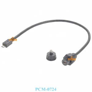IP67 étanche Mirco USB mâle à femelle montage sur panneau Extension tableau de bord affleurant connecteur de câble de données électriques pour tableau de bord de <span class=keywords><strong>bateau</strong></span> de voiture - Product Image 1