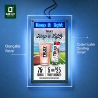 Papan Tanda LED Backlit Bingkai Akrilik Ultra Tipis Grosir dengan Teks Bergulir