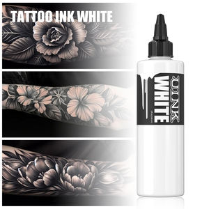 UINK di alta qualità 480ML in <span class=keywords><strong>bianco</strong></span> <span class=keywords><strong>e</strong></span> <span class=keywords><strong>nero</strong></span> tatuaggio tatuaggio inchiostro ricamo pigmento adatto per la pittura del corpo del tatuatore art - Product Image 5