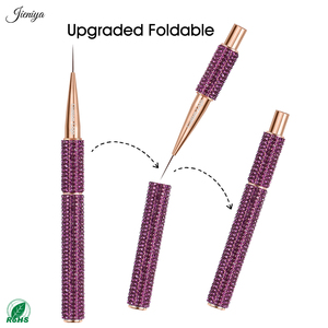 Pinceau à <span class=keywords><strong>ongles</strong></span> durable avec strass violets, pinceau à gel pour rayures, plusieurs tailles disponibles pour des designs d'<span class=keywords><strong>ongles</strong></span> créatifs - Product Image 5