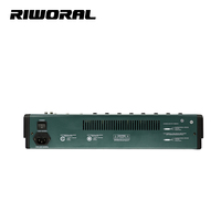 MX806 Console de mixage audio numérique DJ professionnelle à 8 canaux pour station de radio Construction métallique durable