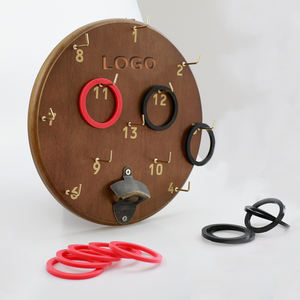 Rubber Wood Wall <strong>Ring</strong> <strong>Toss</strong> <strong>Game</strong> Play with Opener for <strong>Drinking</strong> <strong>Game</strong> - Product Image 2