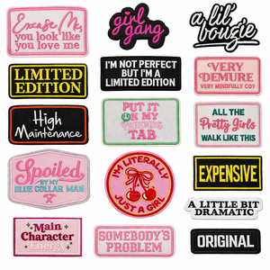 Patch brodé personnalisé à coudre ou à thermocoller pour filles, en toile, pour la décoration de chapeaux, pour femmes et filles - Product Image 1