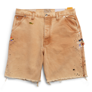 Pantalones cortos de carpintero para hombre, ropa personalizada, <span class=keywords><strong>2022</strong></span> algodón, Vintage, pintura desgastada, a la moda, 100% - Product Image 1