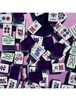 Jeu de Mahjong Américain en Acrylique Gravé Écologique et Durable Lucky Rabbit, 160/166 Pièces, 1 Couche, avec Sac de Transport pour le Divertissement