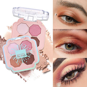 Bán Buôn Bốn Lá Cỏ Ba Lá Sương Mù <span class=keywords><strong>Eyeshadow</strong></span> Palette 4 Màu Bột Kết Hợp Cho Trang Điểm Mắt & Đường Viền Ánh Sáng - Product Image 1