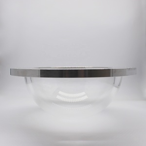 Lente a cupola in vetro zaffiro di silice fusa da 250mm ottica K9 ad alta precisione personalizzata VY ottica con flangia metallica - Product Image 3