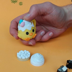 Nuevo juguete antiestrés de animal pequeño impreso en 3D, clicker de taza, juguete antiestrés para la punta de los dedos, colgante antiestrés para escritorio - Product Image 5