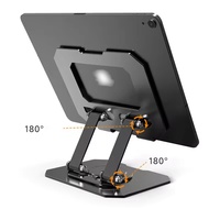 Taşınabilir Evrensel Katlanabilir Dikey Dizüstü Bilgisayar Cep Telefonu Masa Standı Metal Çelik Ayarlanabilir 360 Derece Dönebilen iPad Tablet PC