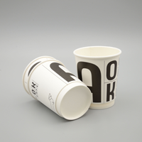 Gobelets à café jetables en papier kraft à double paroi avec logo personnalisé, revêtement PLA, résistants aux micro-ondes, étanches et adaptés au congélateur pour boissons chaudes