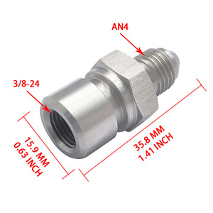 Connecteur de frein en acier inoxydable AN4 vers filetage interne 3/8-24 M10, pièce de rechange automobile - Product Image 1