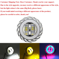 Phare de moto LED avec yeux de démon, phare clignotant super lumineux, faisceau haut/bas, projecteur stroboscopique, double lentilles, lampe étanche
