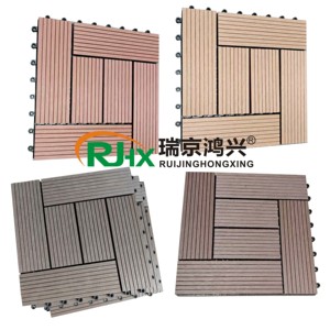 Dalles de terrasse emboîtables WPC carrées, imperméables, à grain de bois composite, pour <span class=keywords><strong>extérieur</strong></span> - Product Image 6