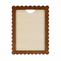 Cadre photo en bois festonné 8*12 pouces avec bord ondulé, support photo rustique pour décoration murale, affichage d'œuvres d'art personnalisées