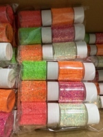 Polvere Glitter Iridescente Aurora in PET, Fiocchi Perlanti per Nail Art, Decorazioni Fai-da-Te in Silicone, Vendita all'Ingrosso