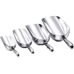 Pala de Acero Inoxidable para Hielo, Cuchara Metálica para Alimentos, Palas para Palomitas, Dulces, Granos de Café, Pala para Cubitos de Hielo para Bar, Venta al por Mayor - Product Image 1