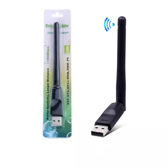 Best Seller 150Mbps USB2.0 Wireless Wifi Adapter MiniPC Computer TV Box Network Cards External USB Wifi Receiver Dongle for