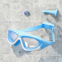 Lunettes de natation pour enfants vert crème drôles avec verres antibuée antireflet Nouveau design Lunettes de sport à monture PC jaune pour enfants