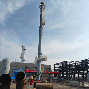 15m-50m Chiều cao ống thép cực chuyên nghiệp công nghiệp nhúng nóng mạ kẽm cao cột cực thép tự hỗ trợ tháp ống khói - Product Image 4