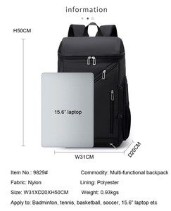 Unisex Multi-functional Water resistant Badminton sports Polyester travel bag backpack large capacity with <b>Shoes</b> Soccer pocket - Product Image 2