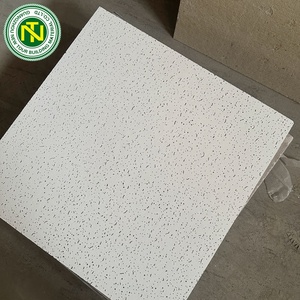 Plaques en fibres minérales, panneau de <span class=keywords><strong>plafond</strong></span> <span class=keywords><strong>acoustique</strong></span> en fibres minérales 2x2 pieds, dalle de <span class=keywords><strong>plafond</strong></span> avec grille - Product Image 1