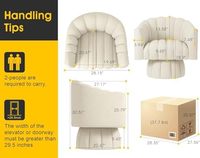 Ensemble de chaises d'appoint à baril pivotant à 360 ° moderne du milieu du siècle canapé en tissu de velours moelleux simple pour la maison salon chambre 2 sièges
