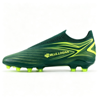 Chaussures de football personnalisées, sans lacets, crampons FG, fabricant OEM de chaussures de football