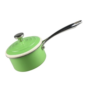 Casserole en <span class=keywords><strong>acier</strong></span> inoxydable 430 16cm marmite à lait en émail en <span class=keywords><strong>acier</strong></span> inoxydable avec couvercle en verre - Product Image 2