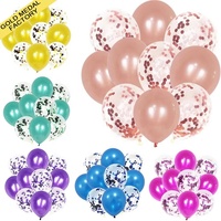 Lot de 10 ballons en latex transparents à paillettes pour décoration de mariage romantique, fête prénatale, anniversaire, fournitures de décoration
