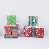 Mug en céramique de Noël avec motif bonhomme de neige en pain d'épices, 11 oz (320 ml), tasse à café, coffret cadeau, vaisselle, entreprise commerciale B2B mondiale