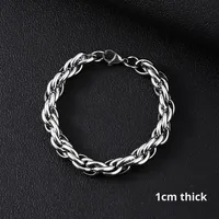 Populaire Simple Punk Haut de Gamme Bracelet Cubain en Acier Titane pour Hommes Tendance Acier Inoxydable Forme Papillon Inspiration Bouddhiste
