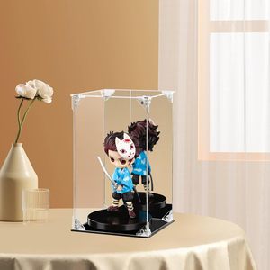 Mesa auxiliar acrílica moderna de 3 estantes 15,7 \ "L x 11,8 \" W x 23,6 \ "H Mesita de noche transparente para dormitorio Sala de estar Sofá Estantes de exhibición - Product Image 5