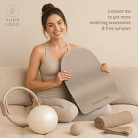 Tapis de yoga ovale solide de haute qualité JOYFIT, tapis de yoga en caoutchouc PU avec logo personnalisé