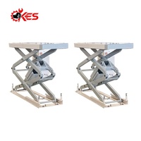 Élévateur à ciseaux de petite taille caché au sol KES-7430 économisant de l'espace Pont automobile hydraulique de 3 tonnes Palan à ciseaux pour voiture