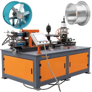 Fan vibrating screen low barrel straightening punching lower folding cylinder automatic hydraulic flanging machine