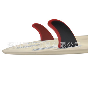 Aileron arrière UPSURF MR bicolore rouge, accessoires de planche de surf, aileron simple - Product Image 1