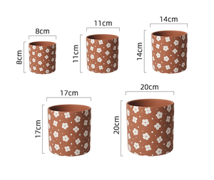 Ceramic Succulent Planter in Garden Style Flower <b>Pots</b> <b>with</b> Straight Cylinder Flower <b>Pot</b> Succulents wholesale products ceramic - Product Image 5