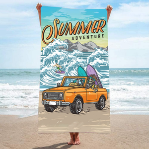 Asciugamani da Spiaggia in Microfibra Personalizzati <span class=keywords><strong>con</strong></span> Stampa Digitale a Sublimazione, Logo Floreale, Doppio Lato, Asciugatura Rapida, Antiscivolo - Product Image 3