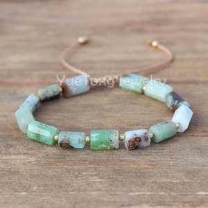 Pulsera <span class=keywords><strong>de</strong></span> Piedras Preciosas Naturales Hechas a Mano para Mujer, Ajustable, con Baño <span class=keywords><strong>de</strong></span> Oro <span class=keywords><strong>de</strong></span> 18k sobre <span class=keywords><strong>Acero</strong></span> <span class=keywords><strong>Inoxidable</strong></span>, Estilo Boho, Venta al Por Mayor - Product Image 2