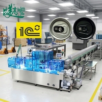 Machine de marquage laser automatique pour l'alimentation, le tri et le rejet, destinée à l'impression de codes QR laser sur les couvercles de canettes en aluminium en ligne de production