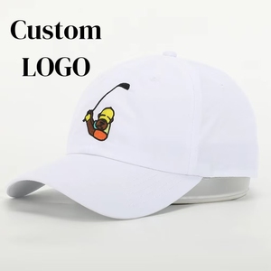 OEM Custom High Quality 6 Panel White Quick Dry Sports Baseball Cap,Embroidery Logo Golf <b>Dad</b> Hat - Product Image 1