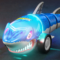 Voiture jouet requin télécommandée 2,4 GHz, véhicule requin rechargeable avec lumières LED colorées pour garçons et enfants