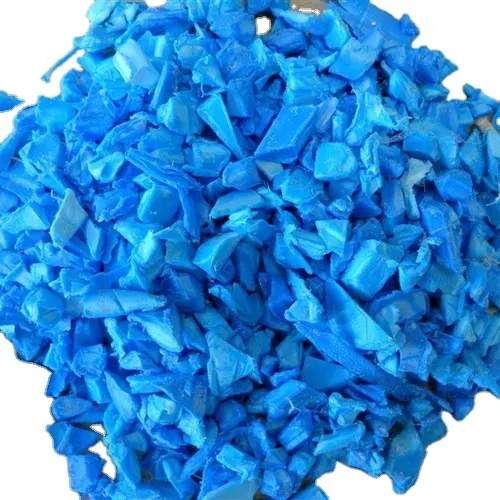 Tái chế HDPE trống màu xanh nhựa phế liệu/HDPE trống regrind với giá rẻ