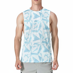 เสื้อกล้ามผู้ชายแห้งเร็วสำหรับว่ายน้ำเล่นยิมชายหาดเสื้อยืดออกกำลังกายแขนกุดขนาดเบา - Product Image 1