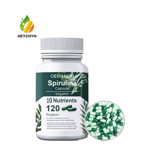 Food Grade Spirulina <span class=keywords><strong>Chlorella</strong></span> tablet Protein Vitamin organik kapsul kaya bubuk hijau botol suplemen dikemas vakum untuk - Product Image 1