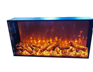 Chimenea Eléctrica Empotrada <span class=keywords><strong>de</strong></span> <span class=keywords><strong>Pared</strong></span> Grande, Chimenea Eléctrica Inteligente con Control por Aplicación y Múltiples Llamas para Hogar y Hotel - Product Image 1