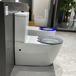 Inodoro de Alta Gama HUIDA con Asiento Elevado <span class=keywords><strong>para</strong></span> Personas Mayores y con Discapacidad, Inodoro de Doble Descarga con Sifón en P de 2 Piezas - Product Image 4