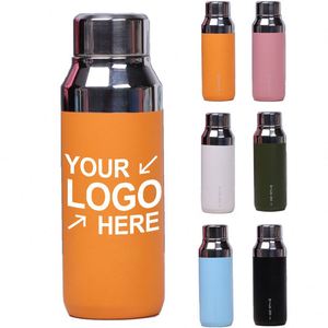 Bouteille d'eau isotherme en acier inoxydable à double paroi mate de 400 ml avec logo personnalisé, pour le sport, le vélo, les activités de plein air, cadeau classique - Product Image 1